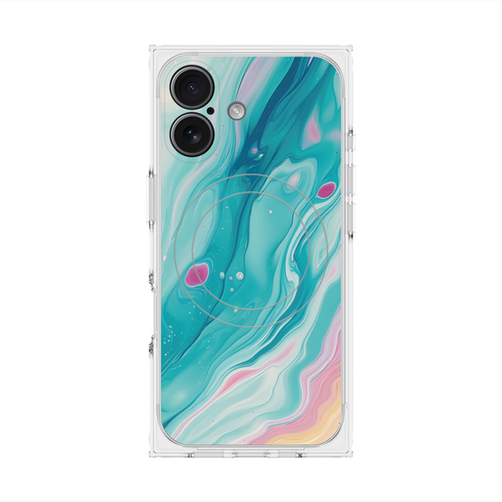 Premium Square Case with MagSafe［ Color Rain - Original - Serene Wave ］