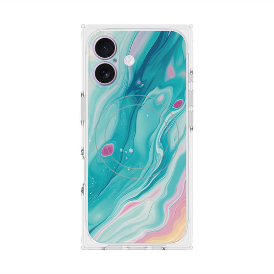Premium Square Case with MagSafe［ Color Rain - Original - Serene Wave ］