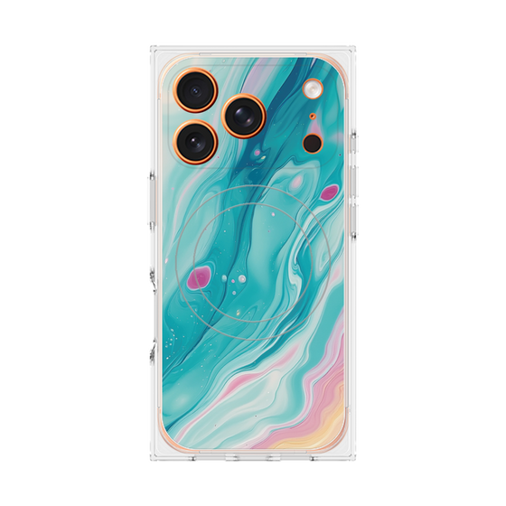 Premium Square Case with MagSafe［ Color Rain - Original - Serene Wave ］