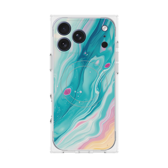 Premium Square Case with MagSafe［ Color Rain - Original - Serene Wave ］