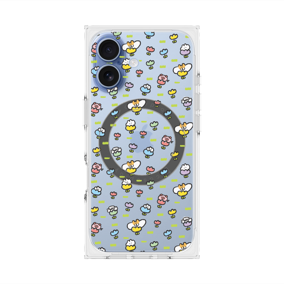 Premium Square Case with MagSafe［ Mokmokchan - Flower - All-over Pattern ］