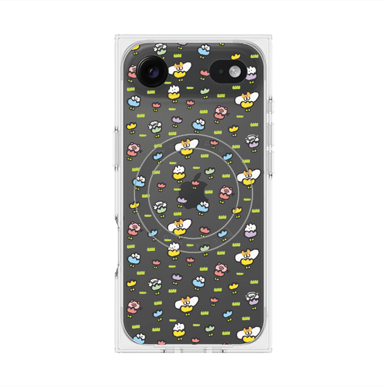 Premium Square Case with MagSafe［ Mokmokchan - Flower - All-over Pattern ］