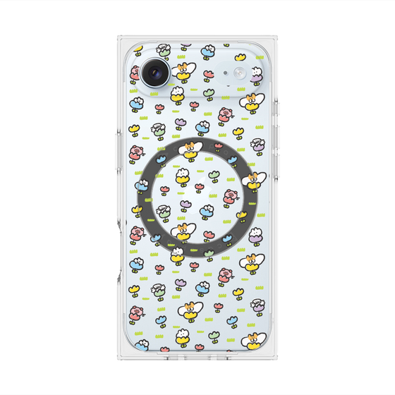 Premium Square Case with MagSafe［ Mokmokchan - Flower - All-over Pattern ］