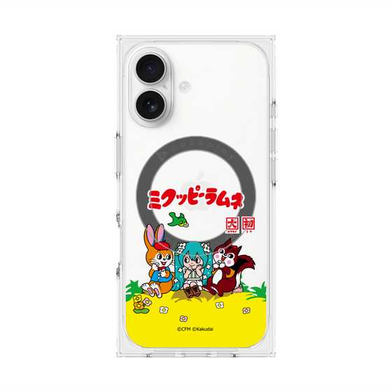 Premium Square Case with MagSafe［ Hatsune Miku × Kuppy Ramune - Package - Clear ］
