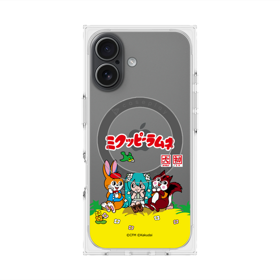 Premium Square Case with MagSafe［ Hatsune Miku × Kuppy Ramune - Package - Clear ］