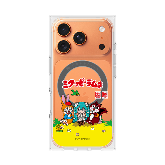Premium Square Case with MagSafe［ Hatsune Miku × Kuppy Ramune - Package - Clear ］