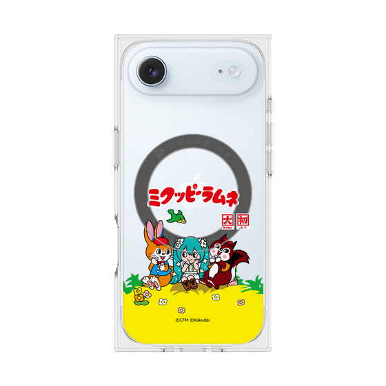 Premium Square Case with MagSafe［ Hatsune Miku × Kuppy Ramune - Package - Clear ］