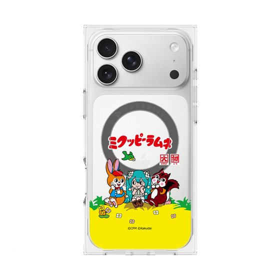 Premium Square Case with MagSafe［ Hatsune Miku × Kuppy Ramune - Package - Clear ］