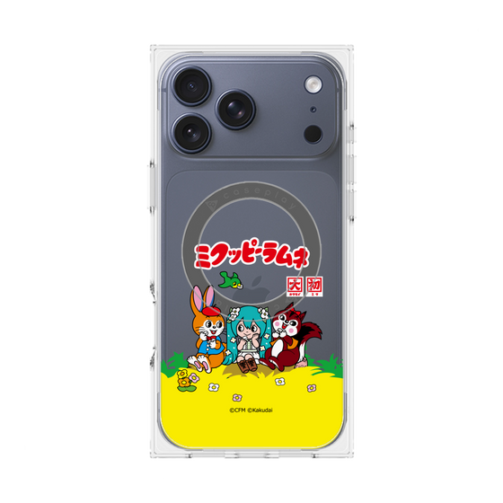 Premium Square Case with MagSafe［ Hatsune Miku × Kuppy Ramune - Package - Clear ］