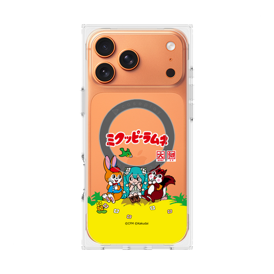 Premium Square Case with MagSafe［ Hatsune Miku × Kuppy Ramune - Package - Clear ］
