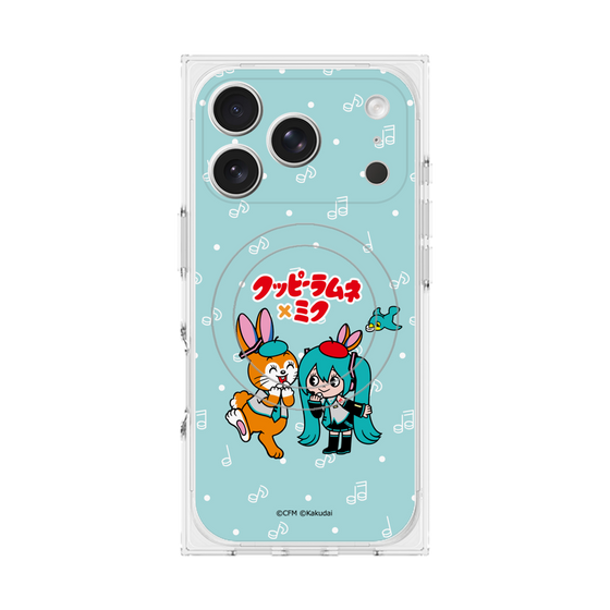 Premium Square Case with MagSafe［ Hatsune Miku × Kuppy Ramune - Hatsune Miku × Kuppy - Chibi Illustration ］