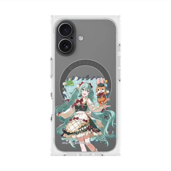 Premium Square Case with MagSafe［ Hatsune Miku × Kuppy Ramune - Hatsune Miku × Kuppy - Full-body Illustration 1 ］