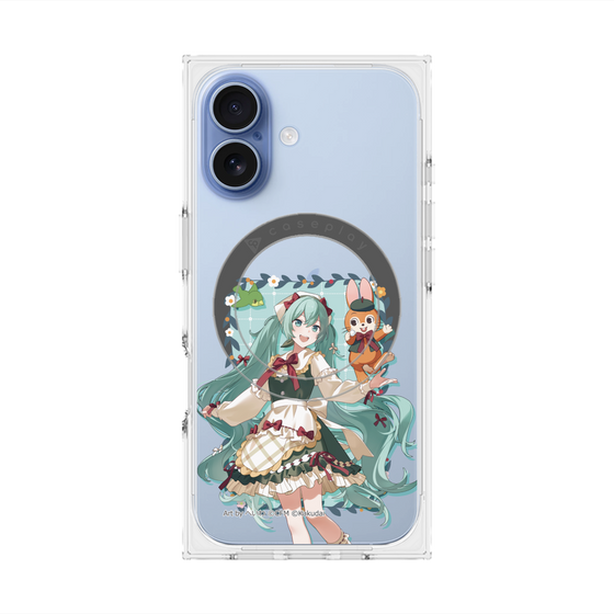 Premium Square Case with MagSafe［ Hatsune Miku × Kuppy Ramune - Hatsune Miku × Kuppy - Full-body Illustration 1 ］