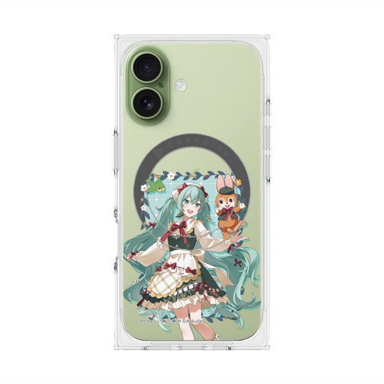 Premium Square Case with MagSafe［ Hatsune Miku × Kuppy Ramune - Hatsune Miku × Kuppy - Full-body Illustration 1 ］