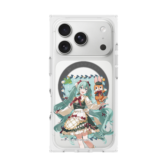 Premium Square Case with MagSafe［ Hatsune Miku × Kuppy Ramune - Hatsune Miku × Kuppy - Full-body Illustration 1 ］