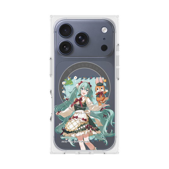 Premium Square Case with MagSafe［ Hatsune Miku × Kuppy Ramune - Hatsune Miku × Kuppy - Full-body Illustration 1 ］