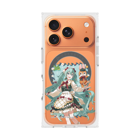 Premium Square Case with MagSafe［ Hatsune Miku × Kuppy Ramune - Hatsune Miku × Kuppy - Full-body Illustration 1 ］