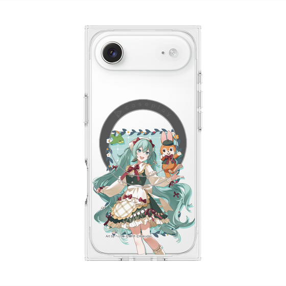 Premium Square Case with MagSafe［ Hatsune Miku × Kuppy Ramune - Hatsune Miku × Kuppy - Full-body Illustration 1 ］