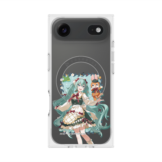 Premium Square Case with MagSafe［ Hatsune Miku × Kuppy Ramune - Hatsune Miku × Kuppy - Full-body Illustration 1 ］