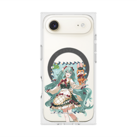 Premium Square Case with MagSafe［ Hatsune Miku × Kuppy Ramune - Hatsune Miku × Kuppy - Full-body Illustration 1 ］