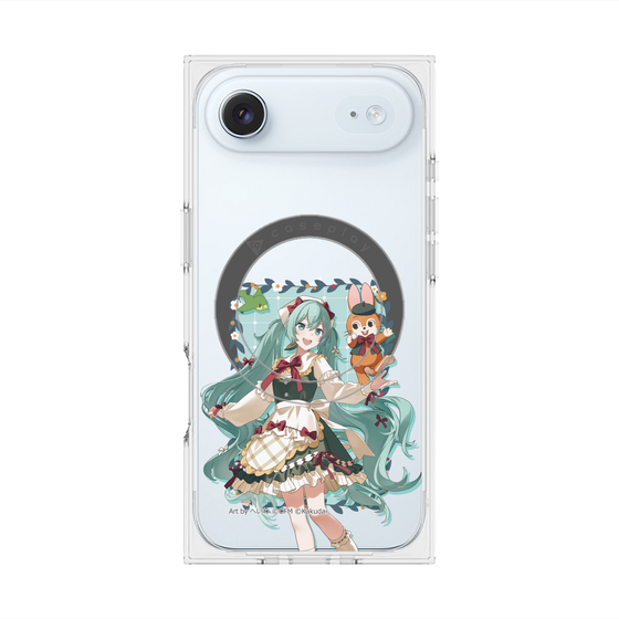 Premium Square Case with MagSafe［ Hatsune Miku × Kuppy Ramune - Hatsune Miku × Kuppy - Full-body Illustration 1 ］