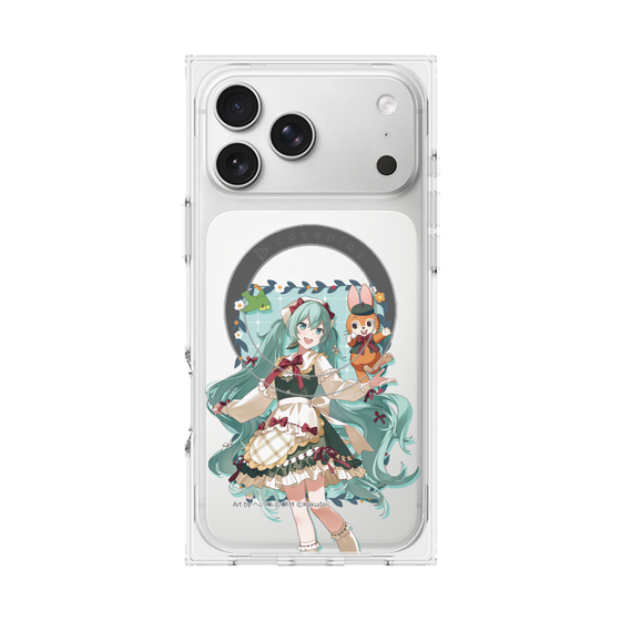 Premium Square Case with MagSafe［ Hatsune Miku × Kuppy Ramune - Hatsune Miku × Kuppy - Full-body Illustration 1 ］
