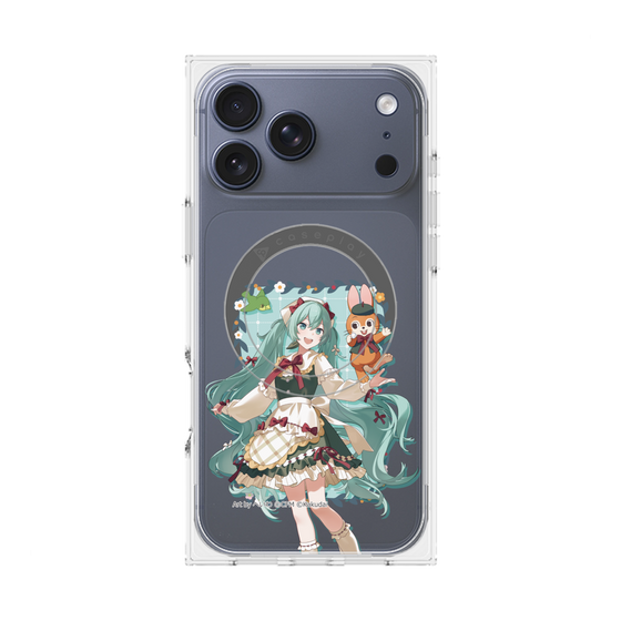 Premium Square Case with MagSafe［ Hatsune Miku × Kuppy Ramune - Hatsune Miku × Kuppy - Full-body Illustration 1 ］