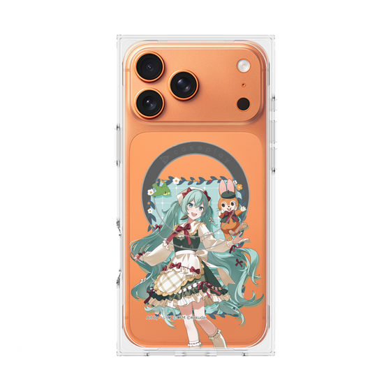 Premium Square Case with MagSafe［ Hatsune Miku × Kuppy Ramune - Hatsune Miku × Kuppy - Full-body Illustration 1 ］