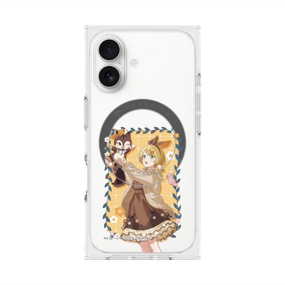 Premium Square Case with MagSafe［ Hatsune Miku × Kuppy Ramune - Kagamine Rin × Ram - Full-body Illustration 1 ］