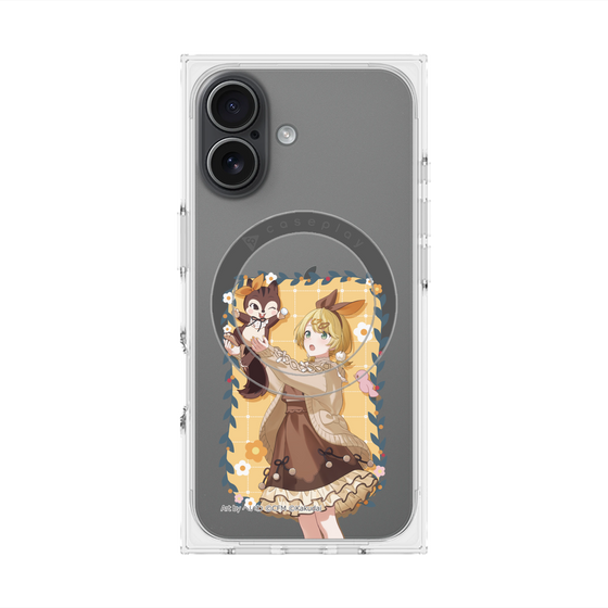 Premium Square Case with MagSafe［ Hatsune Miku × Kuppy Ramune - Kagamine Rin × Ram - Full-body Illustration 1 ］