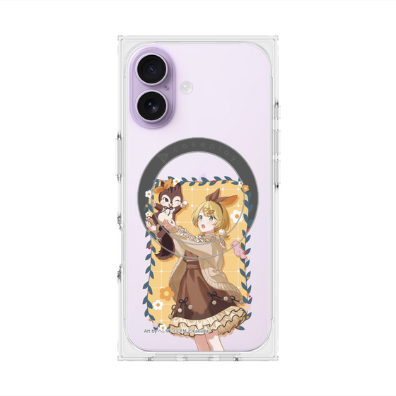 Premium Square Case with MagSafe［ Hatsune Miku × Kuppy Ramune - Kagamine Rin × Ram - Full-body Illustration 1 ］