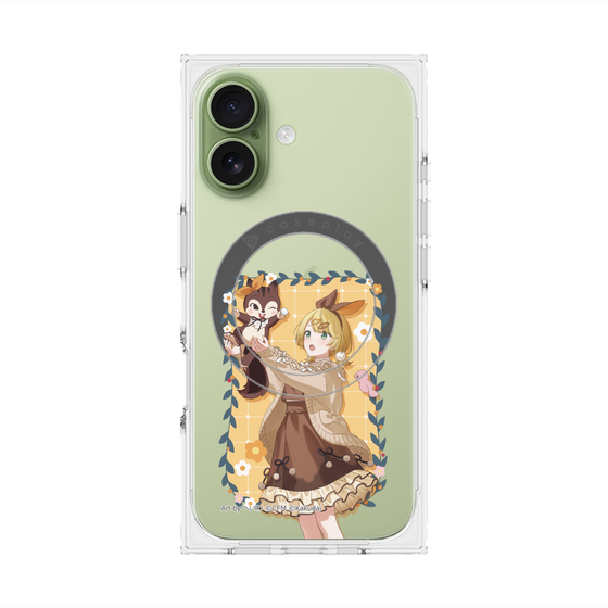Premium Square Case with MagSafe［ Hatsune Miku × Kuppy Ramune - Kagamine Rin × Ram - Full-body Illustration 1 ］