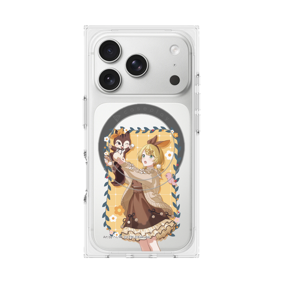 Premium Square Case with MagSafe［ Hatsune Miku × Kuppy Ramune - Kagamine Rin × Ram - Full-body Illustration 1 ］