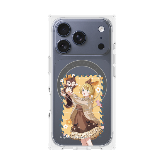 Premium Square Case with MagSafe［ Hatsune Miku × Kuppy Ramune - Kagamine Rin × Ram - Full-body Illustration 1 ］