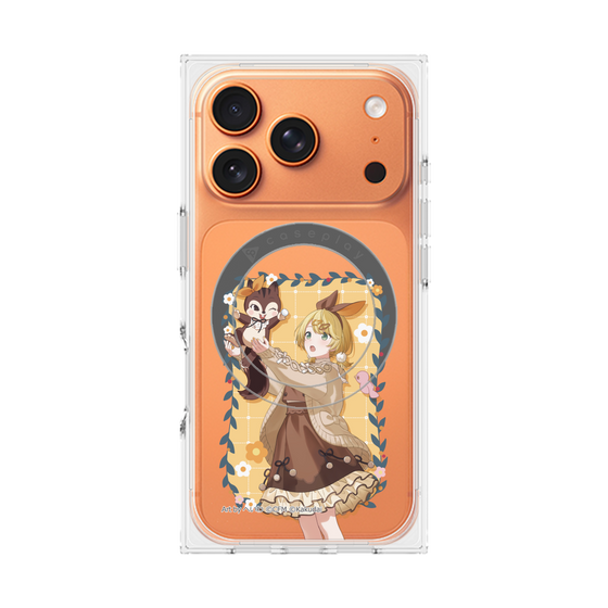 Premium Square Case with MagSafe［ Hatsune Miku × Kuppy Ramune - Kagamine Rin × Ram - Full-body Illustration 1 ］