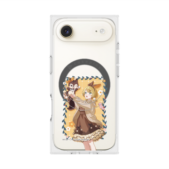 Premium Square Case with MagSafe［ Hatsune Miku × Kuppy Ramune - Kagamine Rin × Ram - Full-body Illustration 1 ］