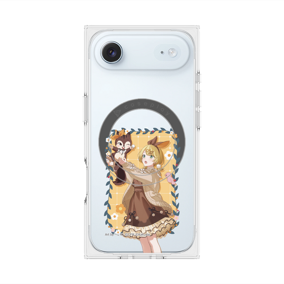 Premium Square Case with MagSafe［ Hatsune Miku × Kuppy Ramune - Kagamine Rin × Ram - Full-body Illustration 1 ］