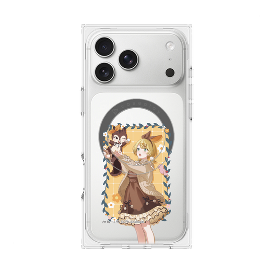 Premium Square Case with MagSafe［ Hatsune Miku × Kuppy Ramune - Kagamine Rin × Ram - Full-body Illustration 1 ］