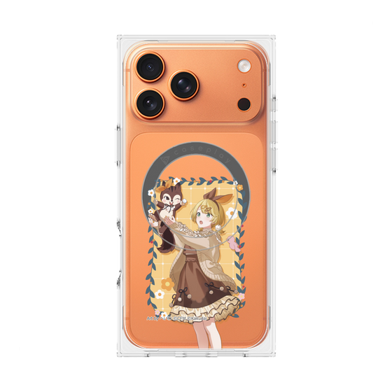 Premium Square Case with MagSafe［ Hatsune Miku × Kuppy Ramune - Kagamine Rin × Ram - Full-body Illustration 1 ］