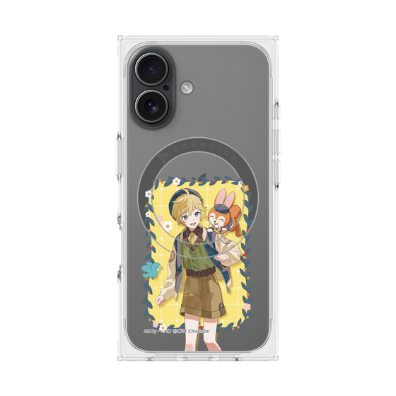 Premium Square Case with MagSafe［ Hatsune Miku × Kuppy Ramune - Kagamine Len × Kuppy - Full-body Illustration 1 ］