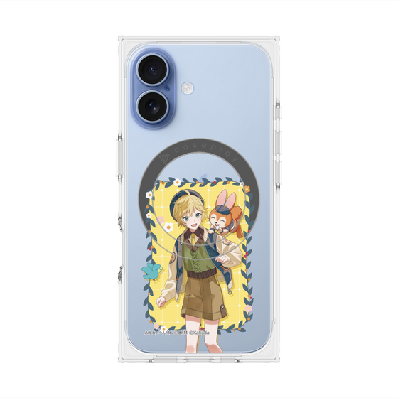 Premium Square Case with MagSafe［ Hatsune Miku × Kuppy Ramune - Kagamine Len × Kuppy - Full-body Illustration 1 ］