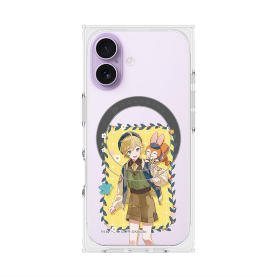 Premium Square Case with MagSafe［ Hatsune Miku × Kuppy Ramune - Kagamine Len × Kuppy - Full-body Illustration 1 ］