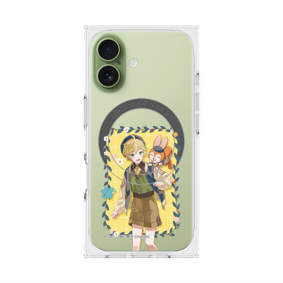 Premium Square Case with MagSafe［ Hatsune Miku × Kuppy Ramune - Kagamine Len × Kuppy - Full-body Illustration 1 ］