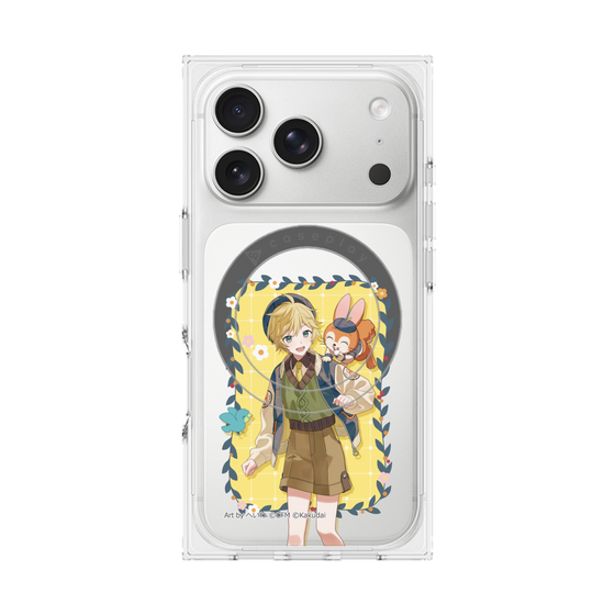 Premium Square Case with MagSafe［ Hatsune Miku × Kuppy Ramune - Kagamine Len × Kuppy - Full-body Illustration 1 ］