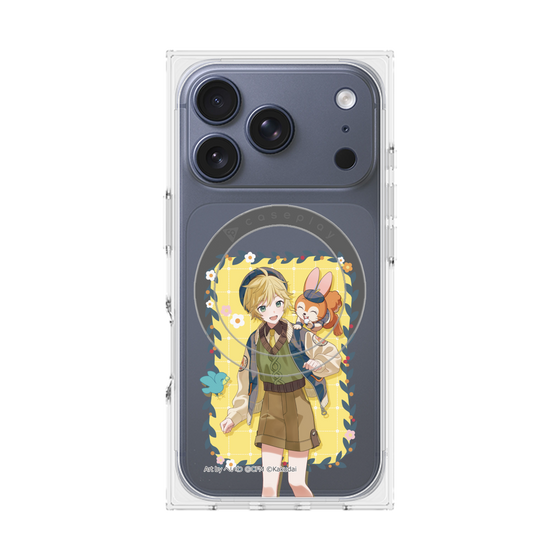 Premium Square Case with MagSafe［ Hatsune Miku × Kuppy Ramune - Kagamine Len × Kuppy - Full-body Illustration 1 ］
