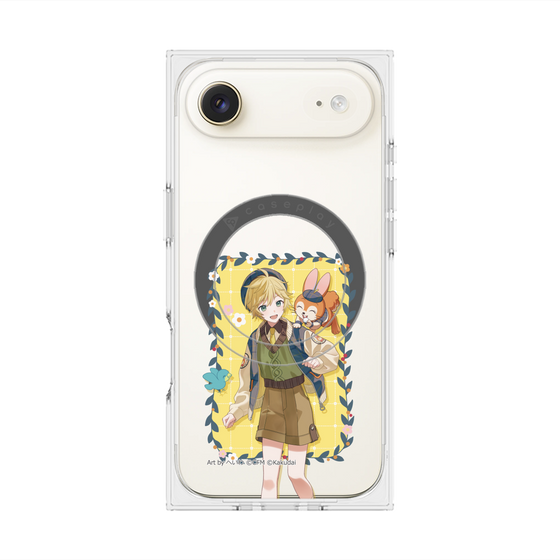 Premium Square Case with MagSafe［ Hatsune Miku × Kuppy Ramune - Kagamine Len × Kuppy - Full-body Illustration 1 ］