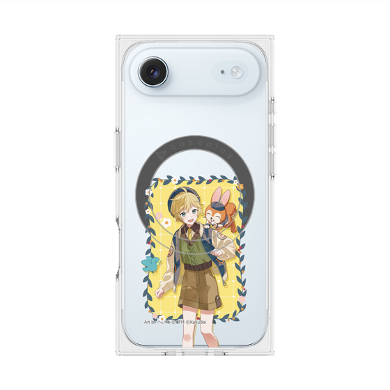 Premium Square Case with MagSafe［ Hatsune Miku × Kuppy Ramune - Kagamine Len × Kuppy - Full-body Illustration 1 ］