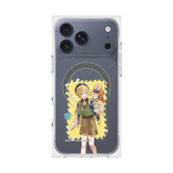 Premium Square Case with MagSafe［ Hatsune Miku × Kuppy Ramune - Kagamine Len × Kuppy - Full-body Illustration 1 ］