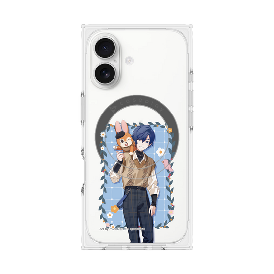 Premium Square Case with MagSafe［ Hatsune Miku × Kuppy Ramune - KAITO × Kuppy - Full-body Illustration 1 ］
