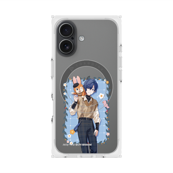 Premium Square Case with MagSafe［ Hatsune Miku × Kuppy Ramune - KAITO × Kuppy - Full-body Illustration 1 ］